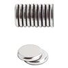 U Brands High Energy Magnets, Circle, Silver, 1.25" Dia, PK12 2911U00-12